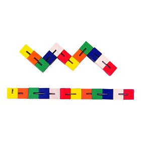 Bigjigs Toys Holzpuzzle farbige Schlange 1 Stk
