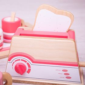 Bigjigs Toys Holztoaster rosa, Bigjigs Toys