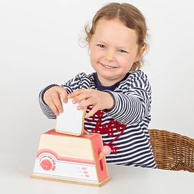 Bigjigs Toys Holztoaster rosa, Bigjigs Toys