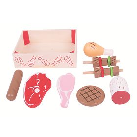 Bigjigs Toys Holzwürste in einer Schachtel