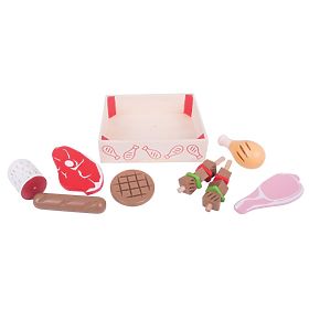 Bigjigs Toys Holzwürste in einer Schachtel
