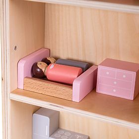 Bigjigs Toys Klappbares Puppenhaus mit Zubehör, Bigjigs Toys
