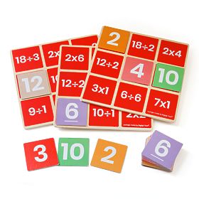 Bigjigs Toys Mathematisches Bingo Multiplikation und Division, Bigjigs Toys