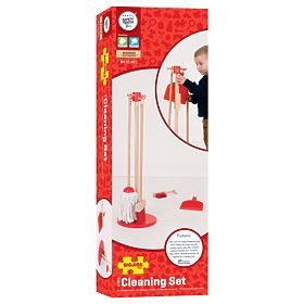 Bigjigs Toys Reinigungs-Spielset rot