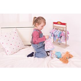 Bigjigs Toys Rosa Blumenkleid für Puppe 38 cm