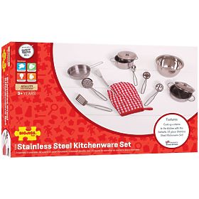 Bigjigs Toys Set aus Metallgeschirr, Bigjigs Toys