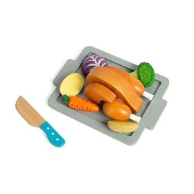 Bigjigs Toys Set Gebratenes Hähnchen mit Gemüse, Bigjigs Toys