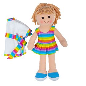 Bigjigs Toys Stoffpuppe Michelle 34 cm, Bigjigs Toys