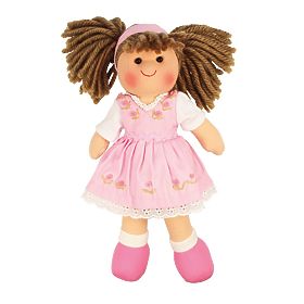 Bigjigs Toys Stoffpuppe Rose 28 cm, Bigjigs Toys