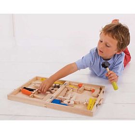 Bigjigs Toys Werkzeugkoffer aus Holz