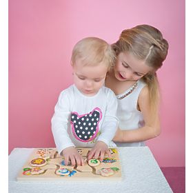 Bino Motorisches Labyrinth Finde den Tierkopf