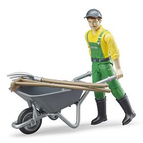 Bruder BWORLD Bauer mit Zubehör, Bruder