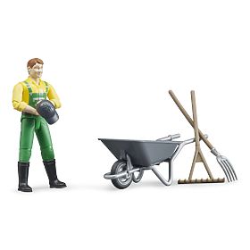 Bruder BWORLD Bauer mit Zubehör, Bruder
