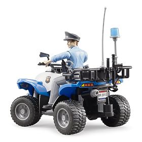 Bruder BWORLD blaue Polizei-Quad mit Figur, Bruder