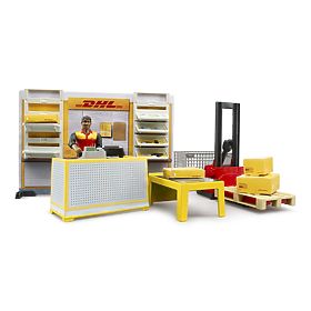 Bruder BWORLD Paketstation DHL mit Zubehör