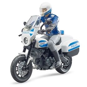 Bruder BWORLD Polizeimotorrad Ducati Scrambler mit Fahrer, Bruder