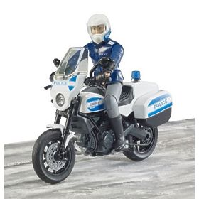 Bruder BWORLD Polizeimotorrad Ducati Scrambler mit Fahrer, Bruder