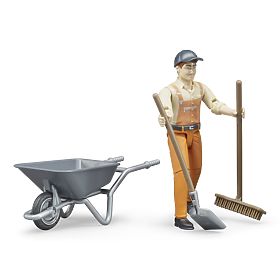 Bruder BWORLD Set Kommunal mit Figur, Bruder