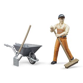 Bruder BWORLD Set Kommunal mit Figur, Bruder