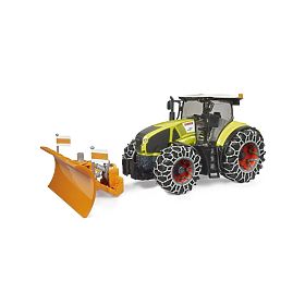 Bruder Claas Axion 950 mit Schneeketten und Schneepflug, Bruder