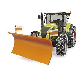 Bruder Claas Axion 950 mit Schneeketten und Schneepflug, Bruder