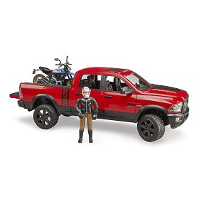 Bruder Geländewagen RAM mit Motorrad, Bruder