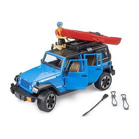 Bruder Jeep Wrangler Rubicon mit Kajak und Figur 1:16, Bruder