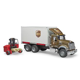 Bruder LKW Mack UPS mit Gabelstapler, Bruder