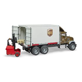 Bruder LKW Mack UPS mit Gabelstapler, Bruder