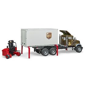 Bruder LKW Mack UPS mit Gabelstapler