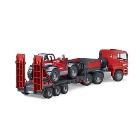 Bruder LKW mit Anhänger MAN TGA und Teleskoplader Manitou, Bruder