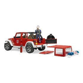 Bruder Roter Feuerwehr JEEP WRANGLER mit Figur und Zubehör, Bruder