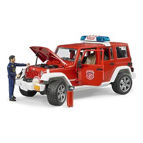 Bruder Roter Feuerwehr JEEP WRANGLER mit Figur und Zubehör, Bruder