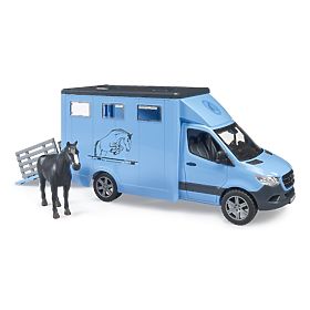 Bruder Tiertransporter MB Sprinter mit Pferdefigur, Bruder