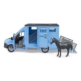 Bruder Tiertransporter MB Sprinter mit Pferdefigur, Bruder