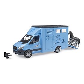 Bruder Tiertransporter MB Sprinter mit Pferdefigur