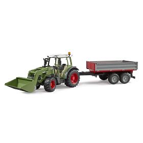 Bruder Traktor Fendt Vario 211 mit Frontlader und Kippanhänger, Bruder