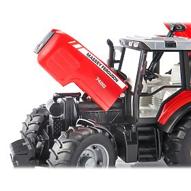 Bruder Traktor MASSEY FERGUSON mit kippbarem Anhänger rot