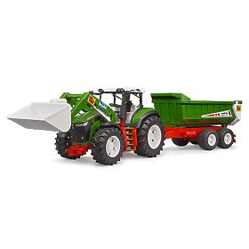 Bruder Traktor ROADMAX mit Frontlader und Anhänger