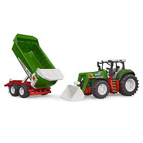 Bruder Traktor ROADMAX mit Frontlader und Anhänger