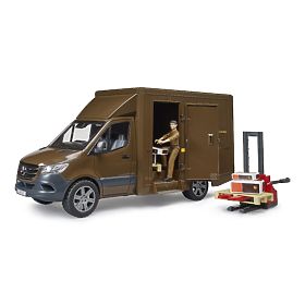 Bruder UPS MB Sprinter Lieferwagen mit Figur und Zubehör, Bruder