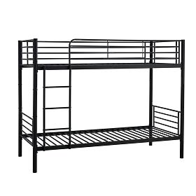Zweistöckiges Metallbett BUNKY 200x90 cm – schwarz
