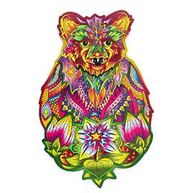 Buntes Holzpuzzle - Bär