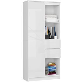 BÜROREGAL R 80 cm CLP R15 PK WEISS / WEISS GLANZ