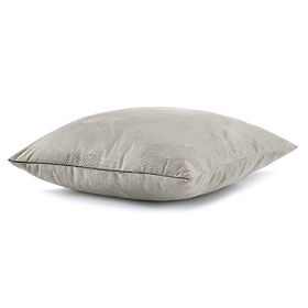 Dekorative Kissenhülle PEACOCK in Cappuccino mit geprägtem Tiermotiv im Glamour-Stil