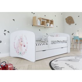 Kinderbett mit Barriere - Einhorn