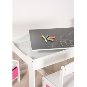 Ourbaby Kindertisch mit Stühlen mit rosa Boxen