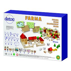 Detoa Holzbausatz Bauernhof 100 Teile, Detoa