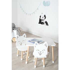 Kindertisch mit Stühlen - Fuchs - weiß, Ourbaby®