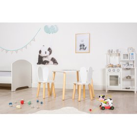 Kindersitzgruppe Ourbaby - Kindertisch und Stühle mit Hasenohren